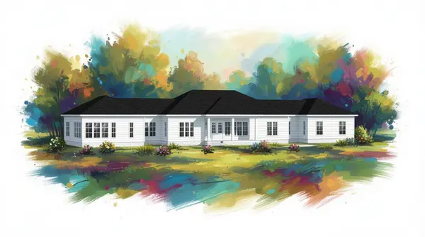 Bright 6-Bed Ranch exterior render