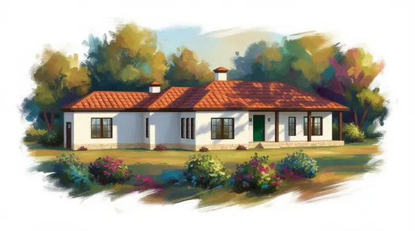 Bright 2-Bed Home exterior render