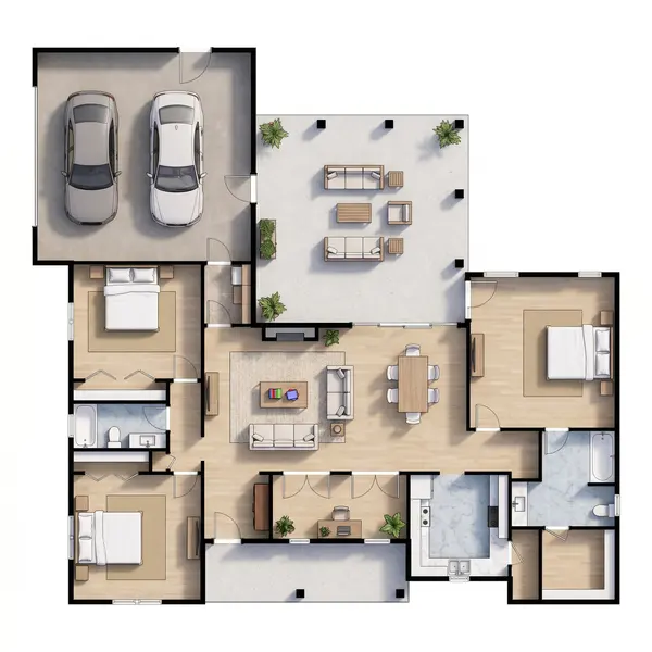 Spacious Bright 3-Bed Home floorplan