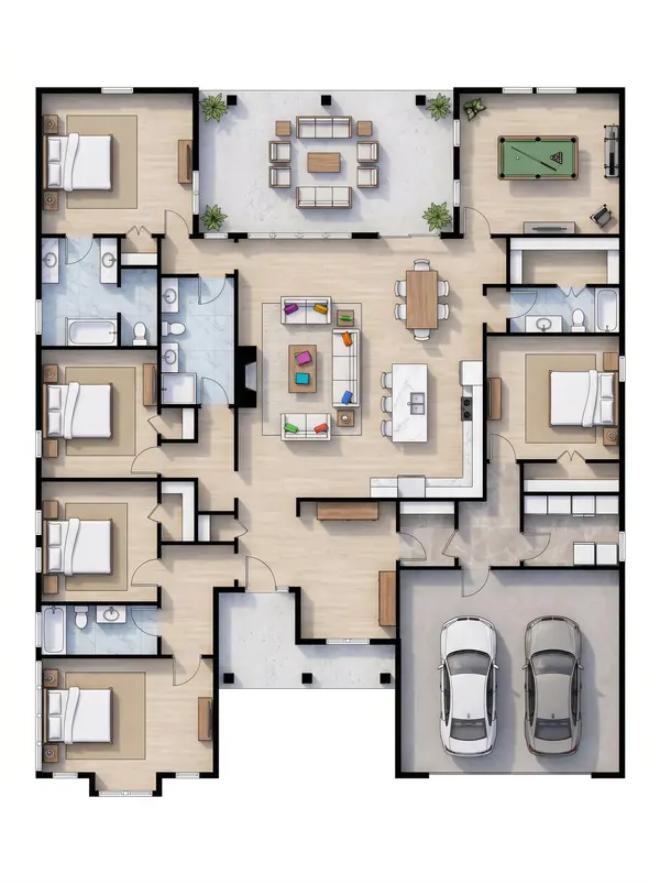 Spacious Bright 5-Bed floorplan