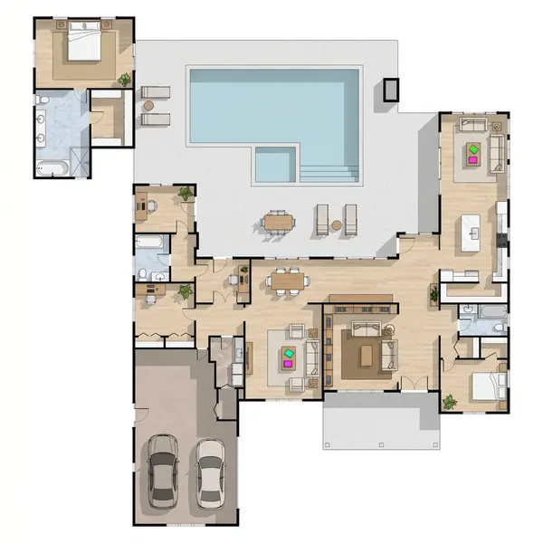 Bright 2-Bed Residence floorplan