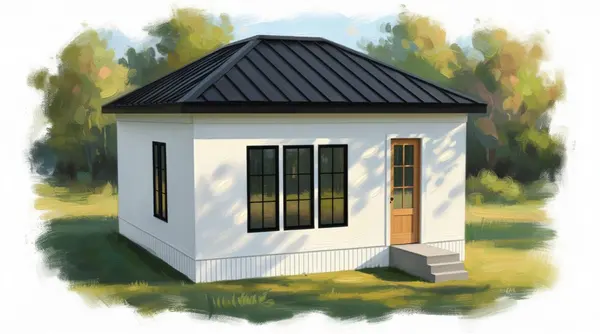 Compact Bright 1-Bed Home exterior render