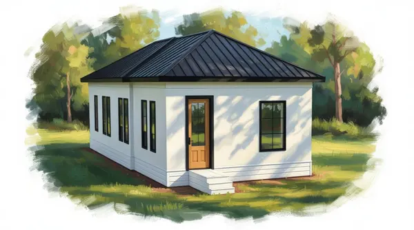 Bright 1-Bed Home exterior render