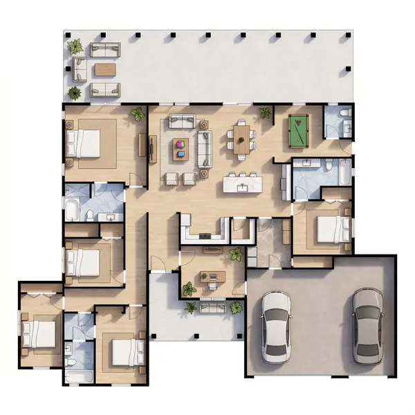 Bright 5-Bed House floorplan