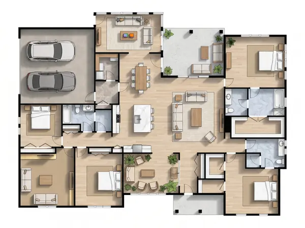 Spacious Bright 3-Bed Home floorplan