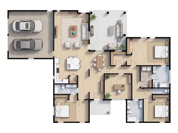 Spacious Classic 3-Bed Ranch floorplan