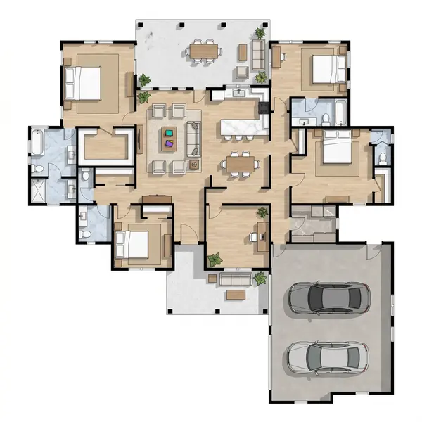 Spacious Bright 4-Bed Home floorplan