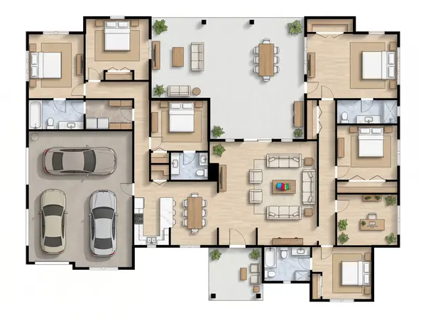 Spacious Classic 6-Bed floorplan