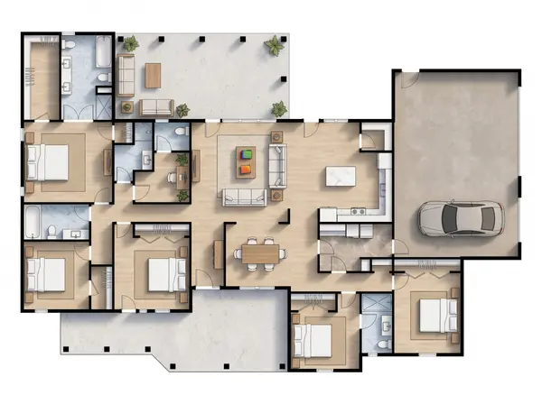 Sprawling Bright 5-Bed House floorplan
