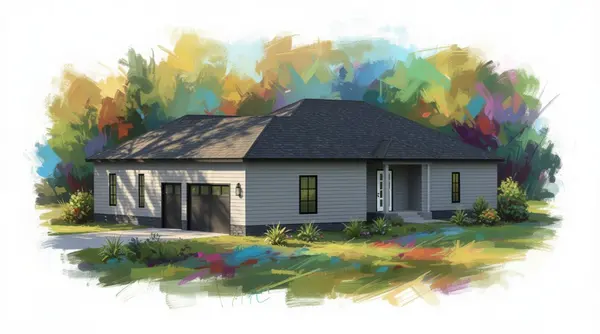 Spacious Dark 4-Bed House exterior render