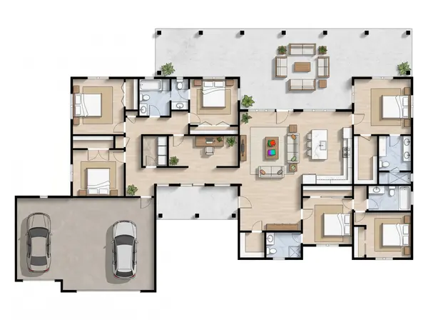 Sprawling Bright 6-Bed floorplan