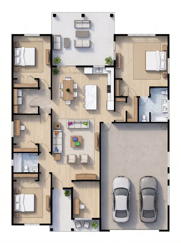 Bright 3-Bed Home floorplan