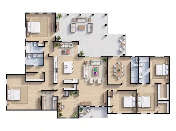 Spacious Bright 6-Bed Home floorplan