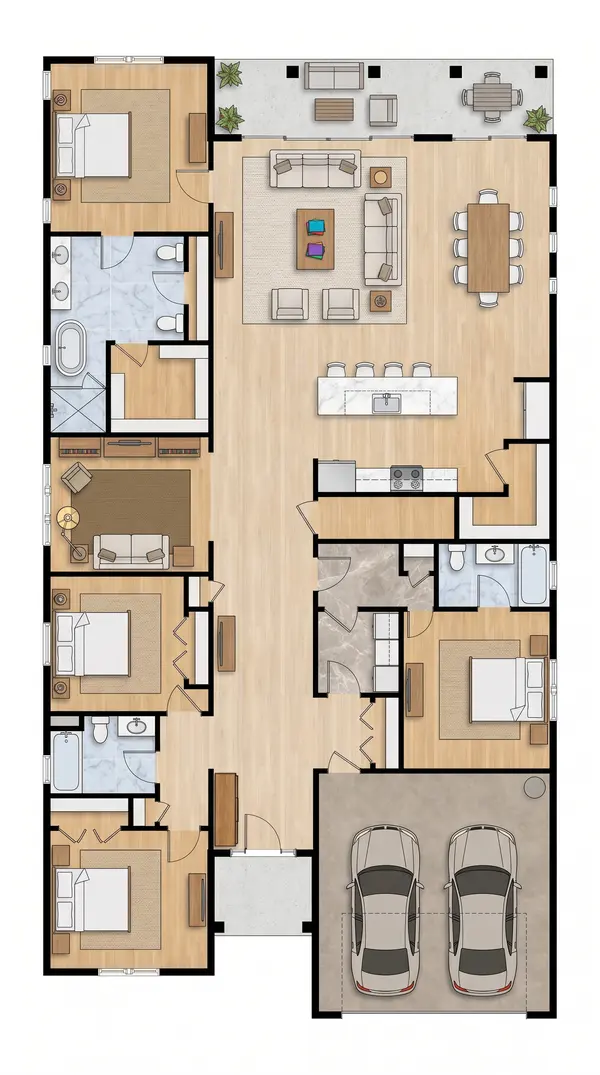 Bright 4-Bed House floorplan