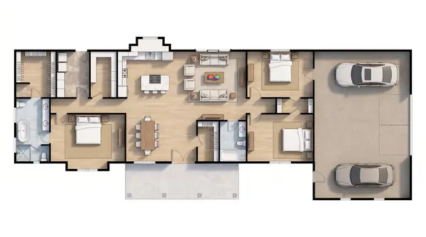 Spacious Bright 3-Bed floorplan