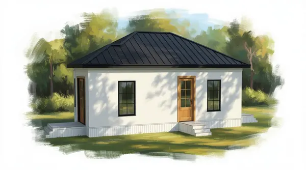 Bright 2-Bed House exterior render