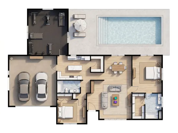 Spacious Bright 2-Bed floorplan