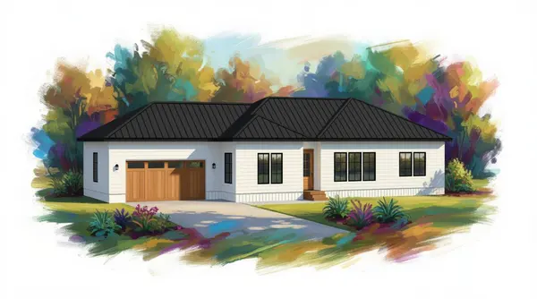Bright 2-Bed House exterior render
