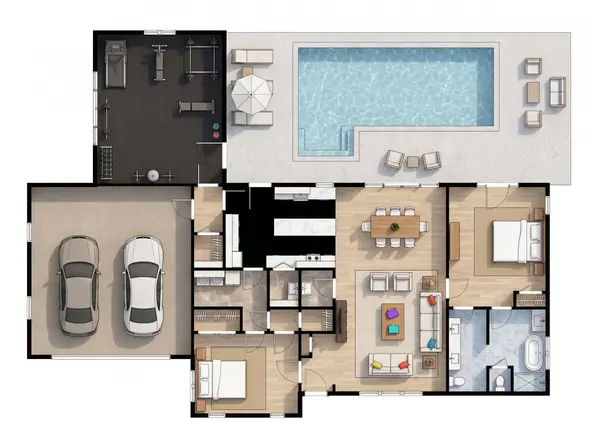 Bright 2-Bed Design floorplan