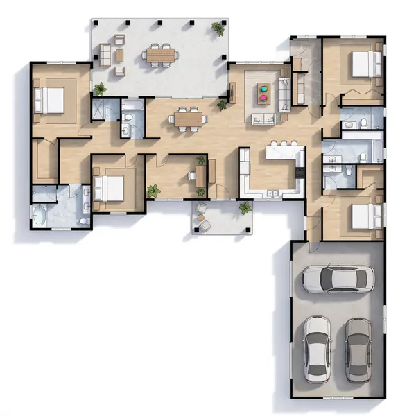 Spacious Bright 4-Bed floorplan