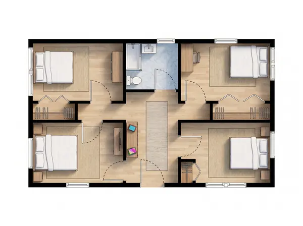 Earthy 4-Bed House floorplan