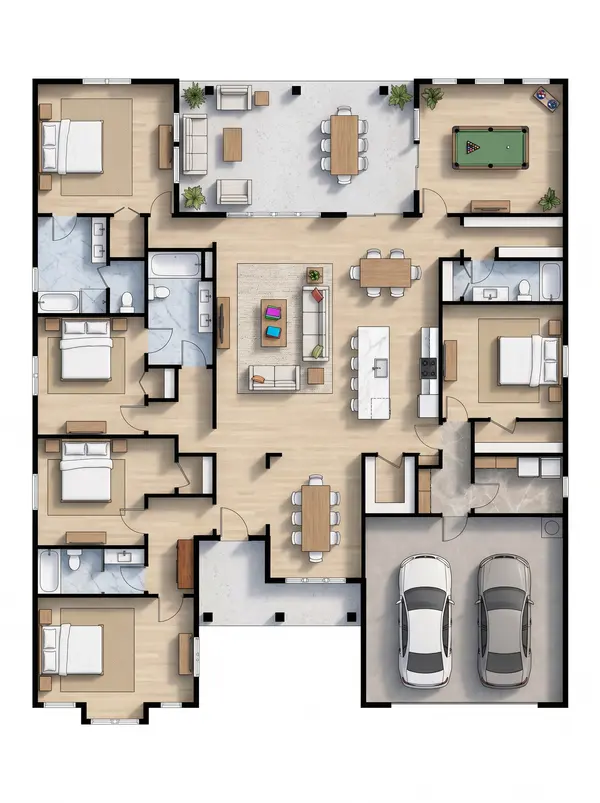 Spacious Bright 5-Bed floorplan