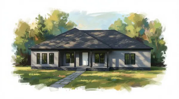 Classic 3-Bed with Covered Porch exterior render