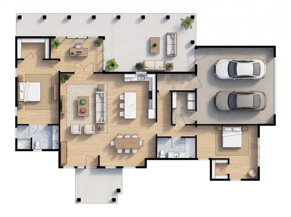 Sprawling Earthy 3-Bed House floorplan