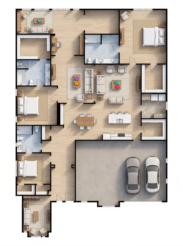 Sprawling 3-Bed Natural floorplan