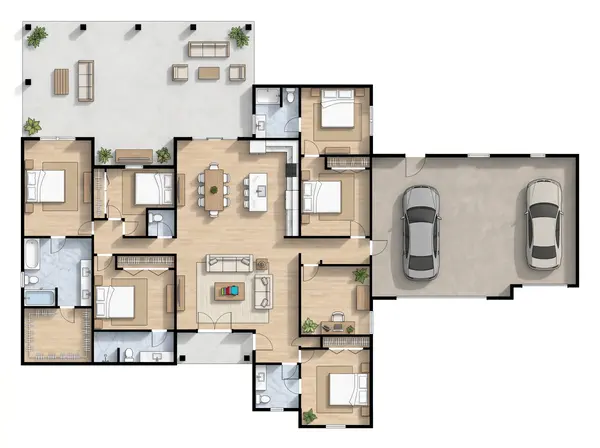 Bright 5-Bed House floorplan