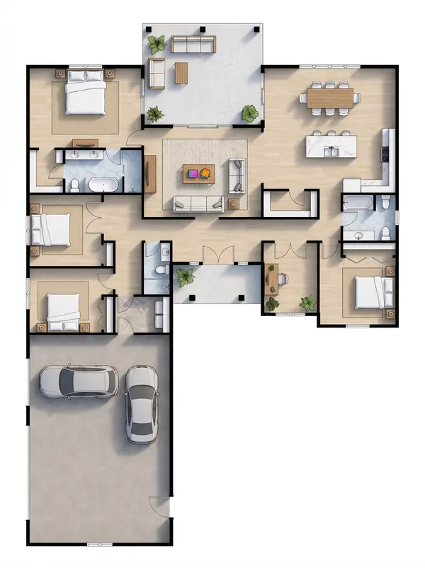 Bright 4-Bed Home floorplan