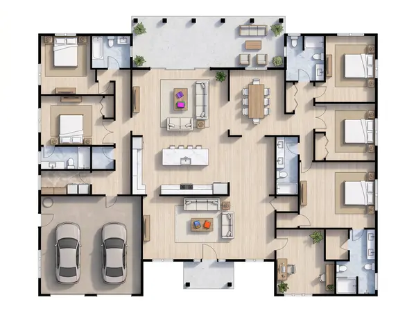 Spacious Bright 4-Bed floorplan
