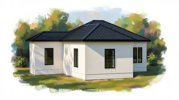 Compact Bright 1-Bed exterior render