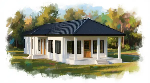 Bright 2-Bed Retreat exterior render