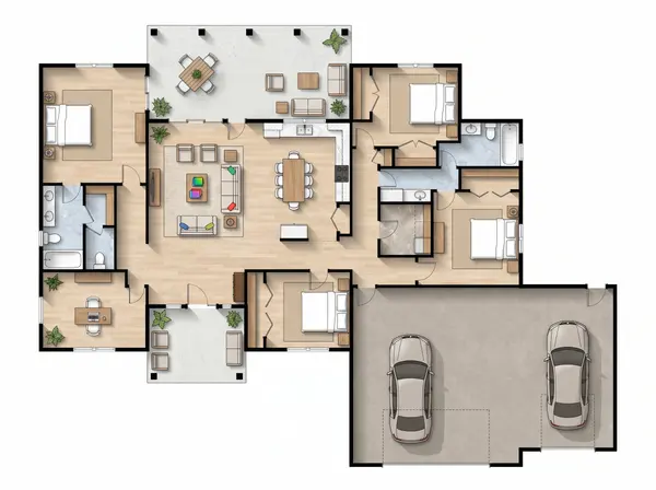 Bright 4-Bed House floorplan