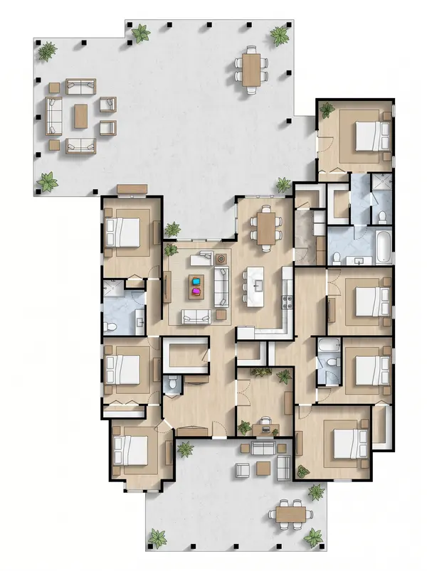 Sprawling Bright 7-Bed floorplan