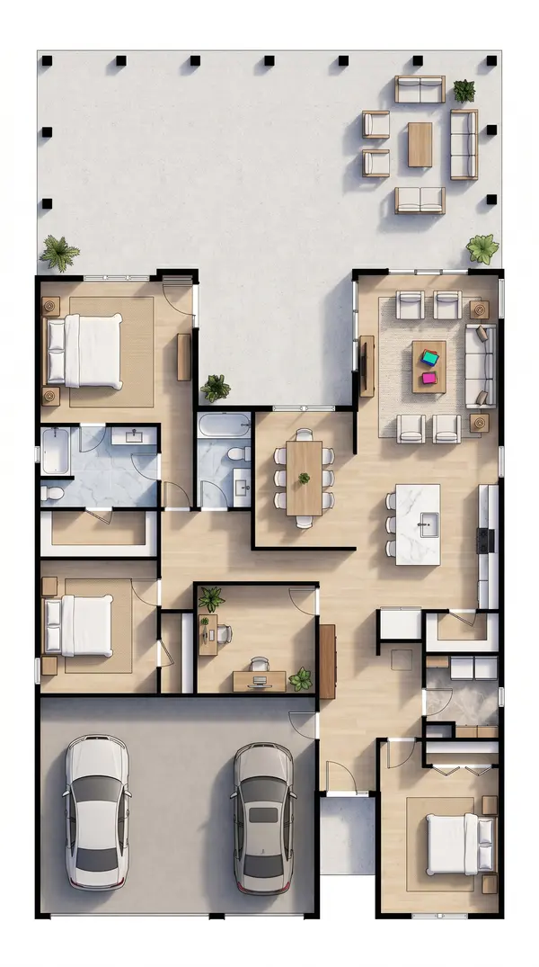 Spacious Bright 3-Bed Home floorplan