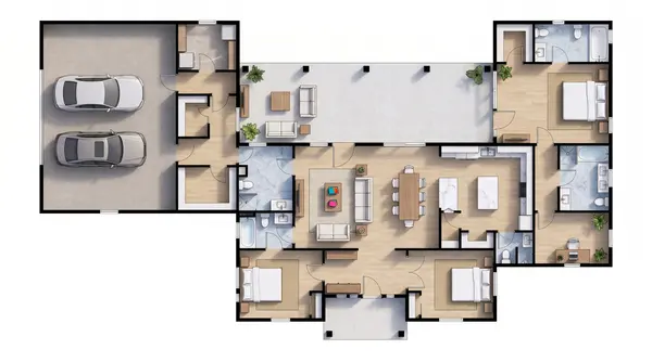 Bright 3-Bed House floorplan