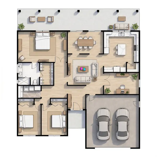 Spacious Earthy 3-Bed floorplan