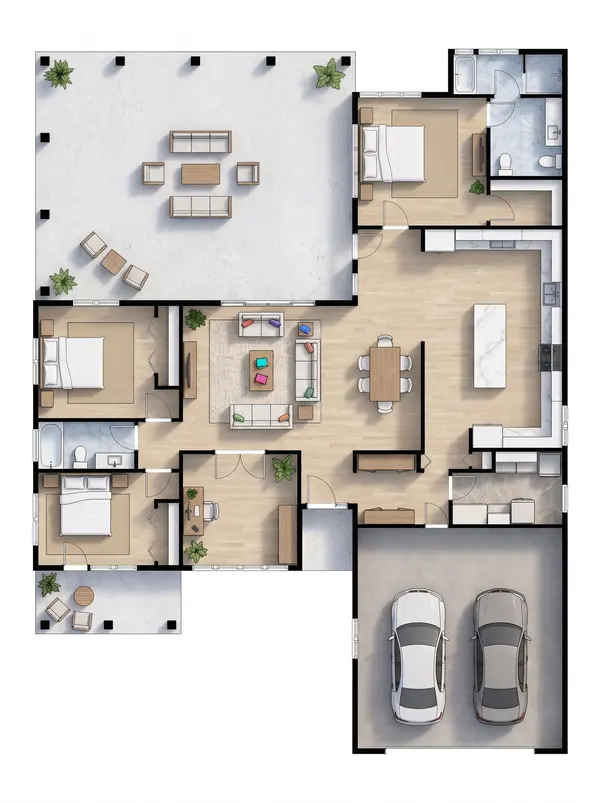 Spacious Bright 3-Bed House floorplan