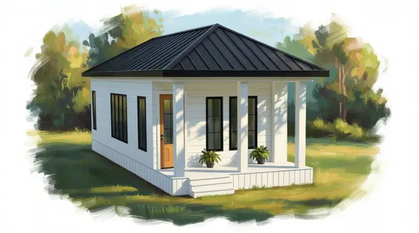 Bright 1-Bed exterior render
