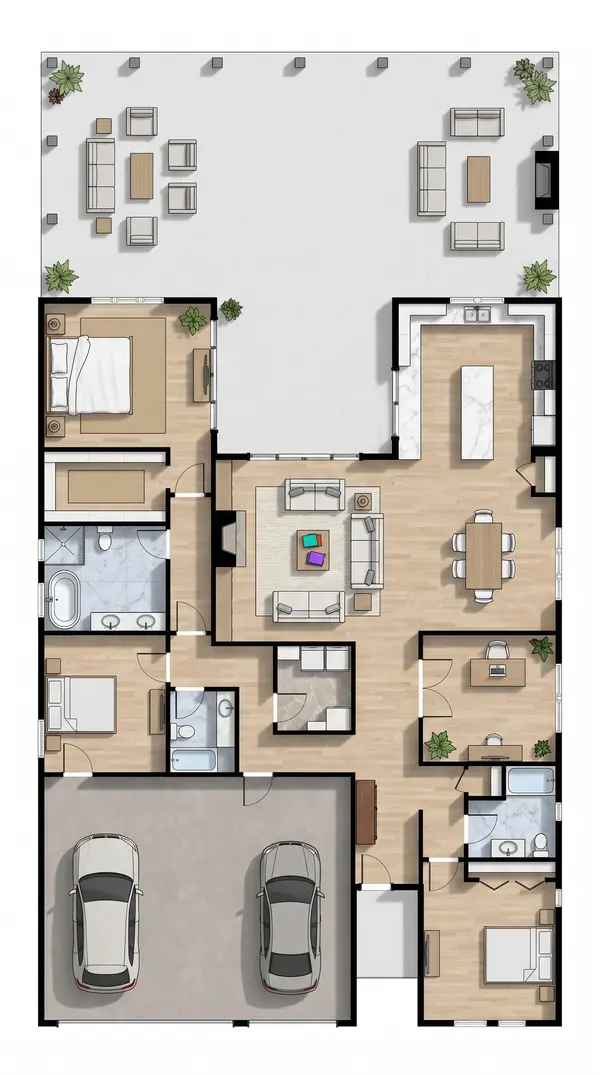 Spacious Bright 3-Bed Home floorplan