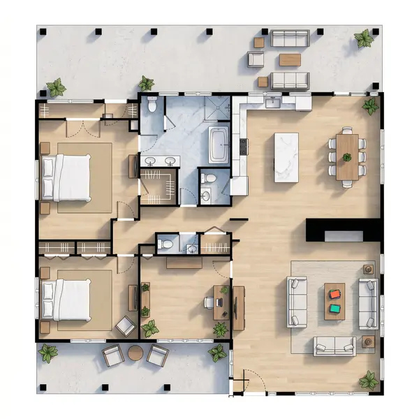 Inviting Classic 2-Bed House floorplan