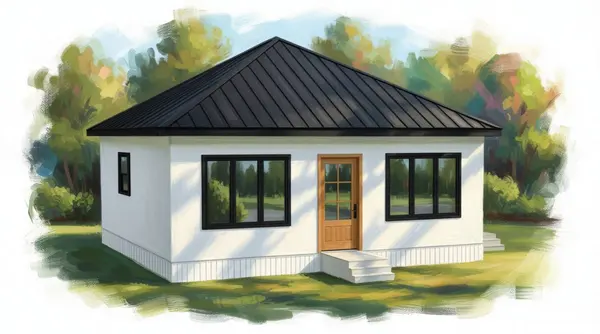 Compact Bright 2-Bed exterior render