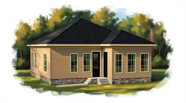 Earthy 2-Bed Home exterior render