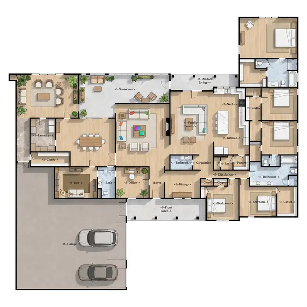 Sprawling Bright 4-Bed House floorplan