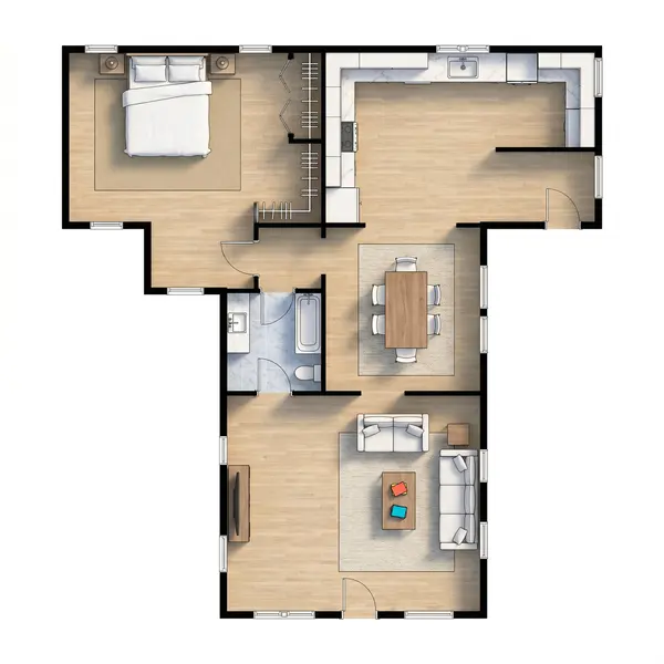 Bright 1-Bed Retreat floorplan