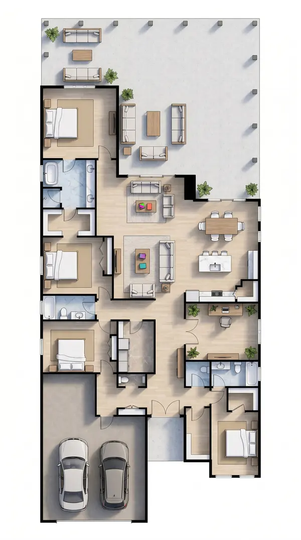 Earthy 5-Bed House floorplan