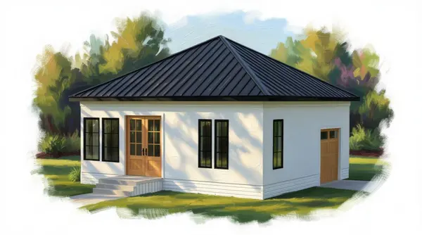 Bright 1-Bed Home exterior render