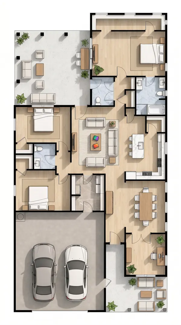 Bright 3-Bed Home floorplan